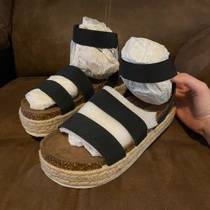 Pierre Dumas Black Espadrille Platform